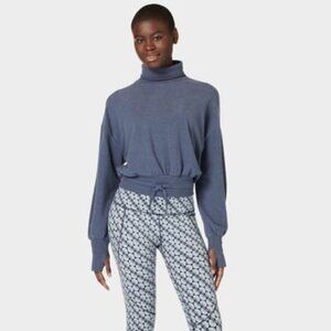 Sweaty Betty Melody‎ luxe Fleece Pullover Blue Medium